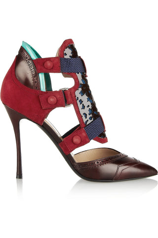 NICHOLAS KIRKWOOD x Peter Pilotto Dark Red Oxford Pumps Shoes $1,190 NEW