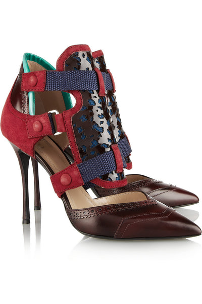 NICHOLAS KIRKWOOD x Peter Pilotto Dark Red Oxford Pumps Shoes $1,190 NEW