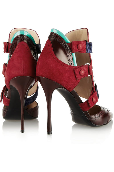 NICHOLAS KIRKWOOD x Peter Pilotto Dark Red Oxford Pumps Shoes $1,190 NEW