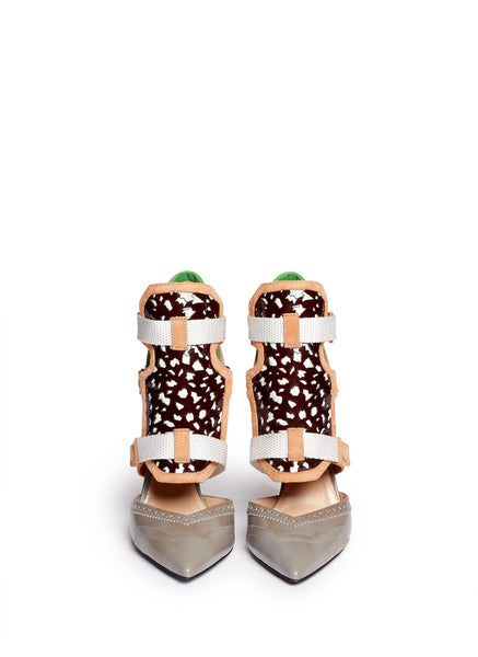 NICHOLAS KIRKWOOD x Peter Pilotto Light Grey Oxford Pumps Shoes $1,190 NEW