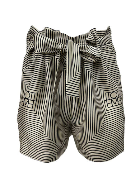 TOTEME Women's Monogram Print Silk Shorts #1518 XS NWT