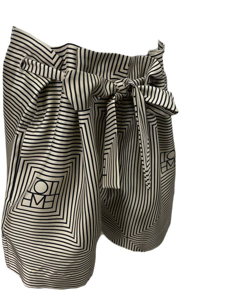 TOTEME Women's Monogram Print Silk Shorts #1518 XS NWT