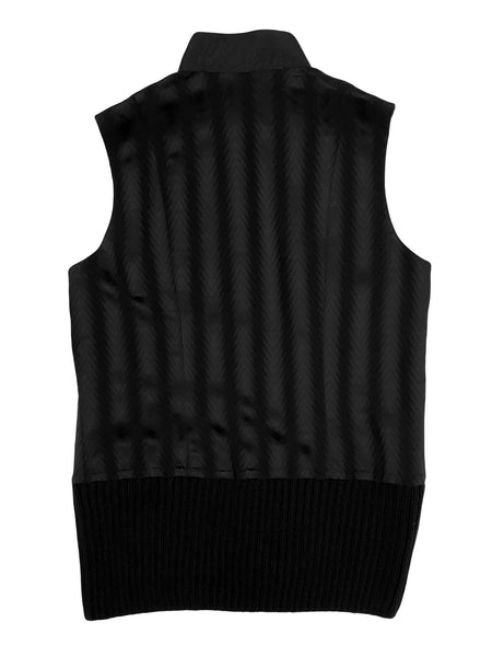 Hanley Mellon Women's Bib Button Top with Ribbed Hem