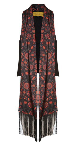 Hanley Mellon Women's Floral Printed Scarf Vest