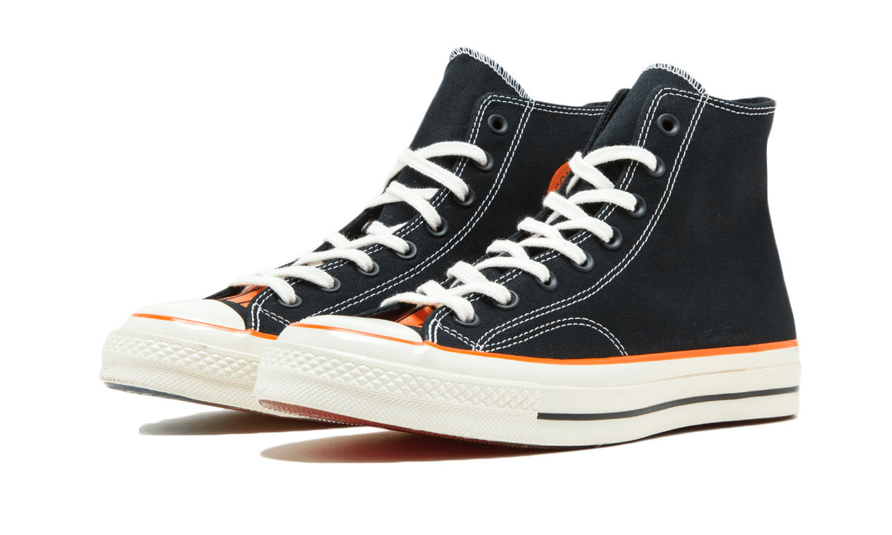 CONVERSE VINCE STAPLES Unisex CTAS 70 Hi Sneakers, Black/Orange, – Into Fashion