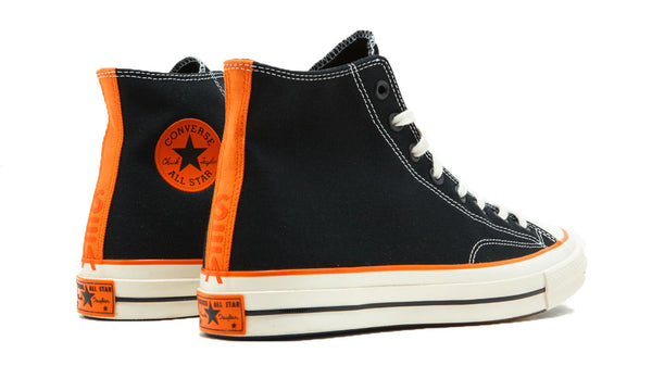 CONVERSE X VINCE STAPLES Unisex CTAS 70 Hi Sneakers, Black/Orange, M 7 / W 9