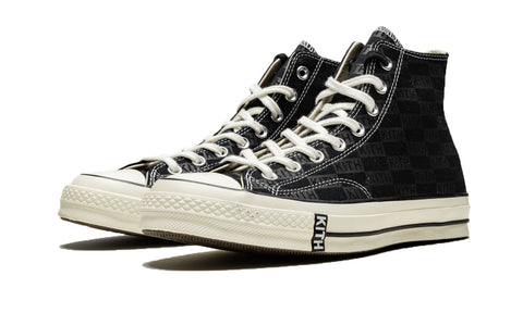 CONVERSE X KITH Unisex Chuck 70 Hi Sneakers, Black, M 8 / W 10