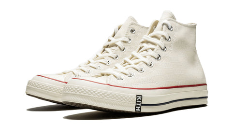 CONVERSE X KITH Unisex Chuck 70 Hi Sneakers, Natural, M 8 / W 10