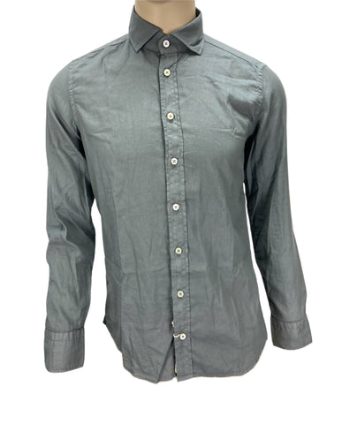 BASTONCINO Men's Gray Long Sleeve Dress Shirt Sz 15X38 NWT