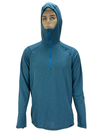 PATAGONIA Men's Smolder Blue Thermal long Sleeve Hoodie Sz L NWT