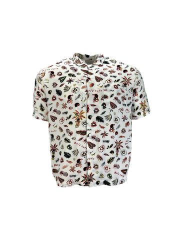 Carhartt Man's White Molokal Print Short Sleeve Shirt Sz M NWT