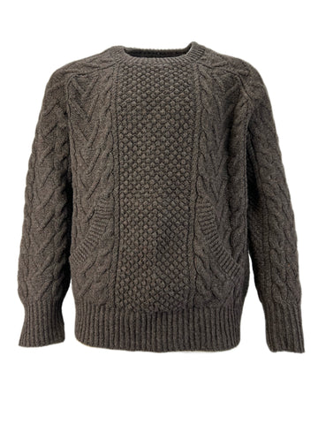 STEVEN ALAN Men's Brown Long Sleeve Knitted Sweater Sz XL NWT