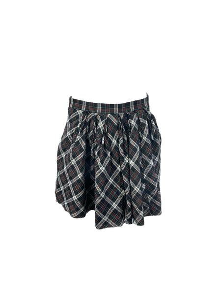 STEVEN ALAN Women's Black Georgia Plaid Pocket Skirt NWT