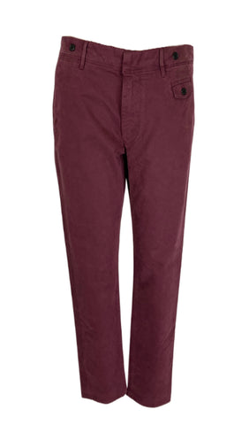 PATRIZIA PEPE Men's Burgundy Straight Leg Chinos Pants Sz 32 NWT