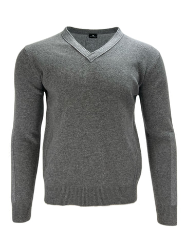ANDREA FENZI Men's Gray Long Sleeve Knitted Sweater Sz XXL NWT