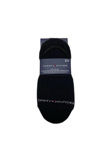 TOMMY HILFIGER Women's 3 Pairs Black Invisible Socks Sz 6-9.5 NWT