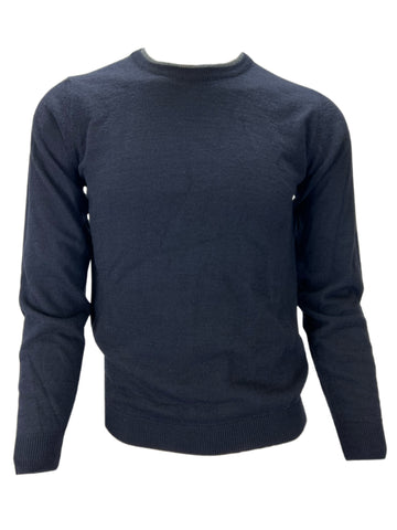 EREDI DEL DUCA Men's Navy Long Sleeve Pullover Sz S NWT