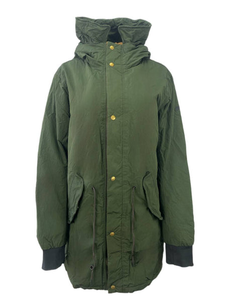 SCOTCH & SODA Women's Green Reversible Long Jacket #200 L NWOT