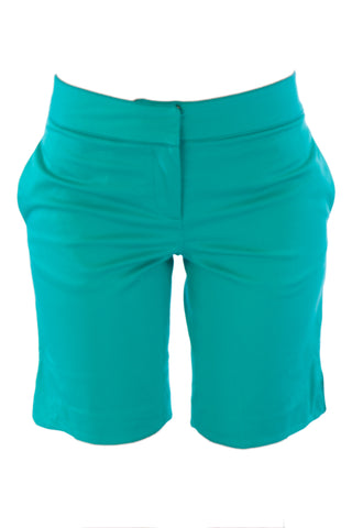 ELIZABETH MCKAY Aqua Side Pocket Chino Bermuda Shorts 2060 $150 NWT