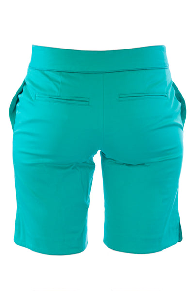 ELIZABETH MCKAY Aqua Side Pocket Chino Bermuda Shorts 2060 $150 NWT
