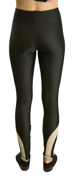 TEREZ Women's Black/White Popmesh Leggings #2300 NWT