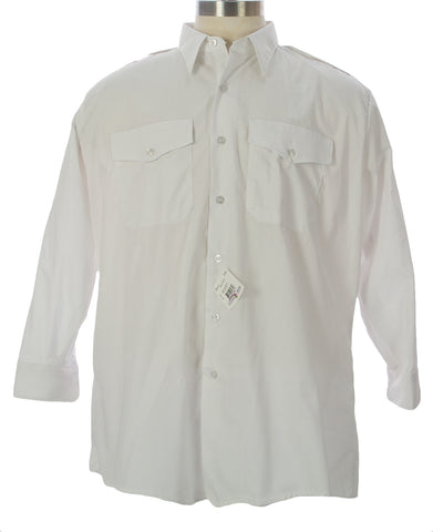 FLYING CROSS Mens White LS Uniform Shirt #24W5100 $52 NEW