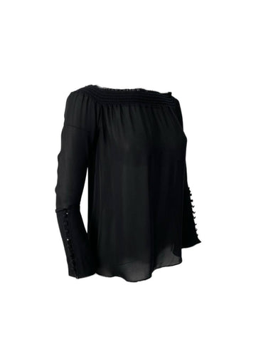 DEREK LAM Women's Black Casual Sleeves Blouse #27GG 6 NWT