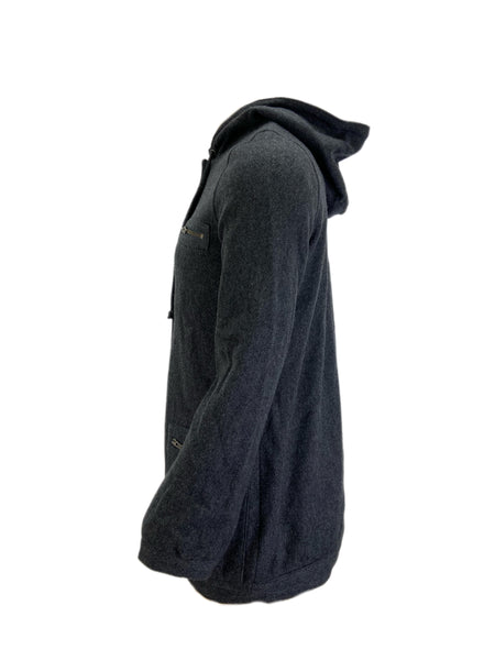 STEVEN ALAN Women's Gray Ruth Long Sleeve Hooded Zip Closure Coat Sz 6 NWT