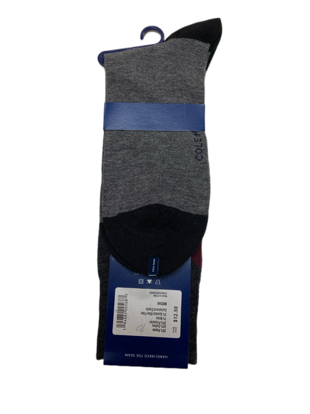 COLE HAAN Men's 1 Pair Gray Crew Dress Socks Sz 7-12 NWT