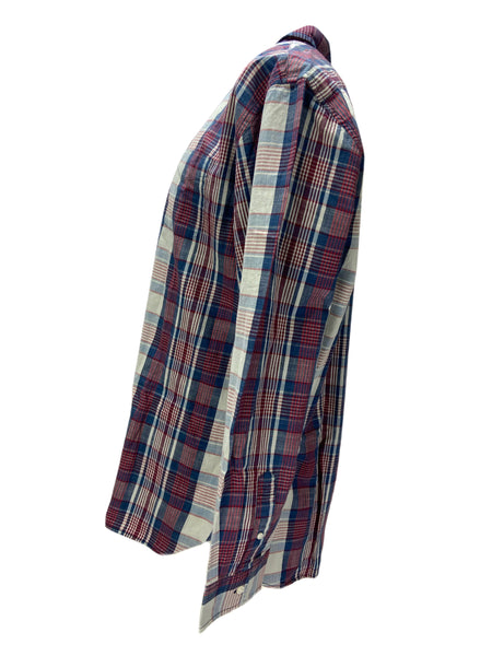 GRAYERS Men's Red Navy Plaid Long Sleeve Shirt Sz XXL NWT