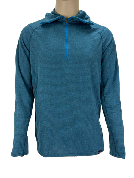 PATAGONIA Men's Smolder Blue Thermal long Sleeve Hoodie Sz L NWT