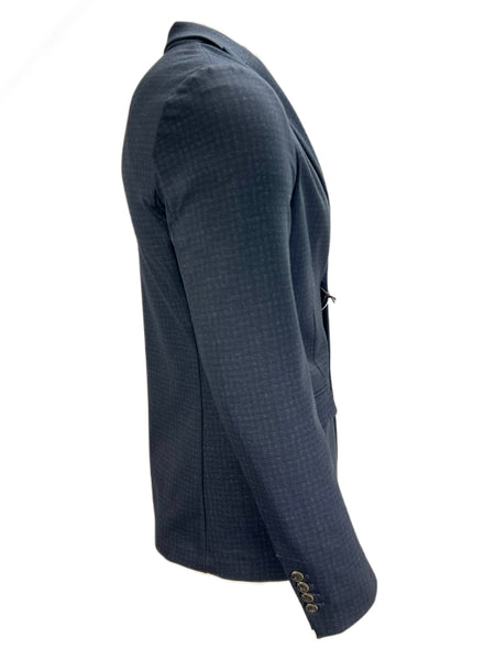 BLY03 Men's Navy Button Closure Collared Neck Blazer Sz XL NWT