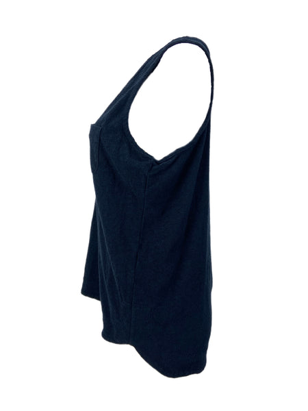 STEVEN ALAN Women's Navy Betty Sleeveless Tank Top Sz L NWT