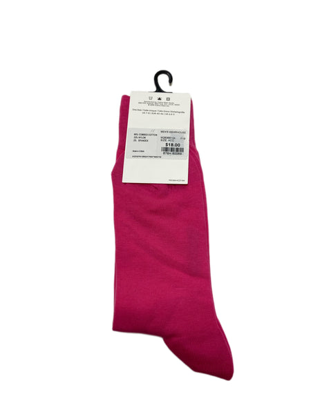 Calvin Klein Men's 1 Pair Pink Mid Calf Luxurious Cotton Socks Sz 7-12 NWT