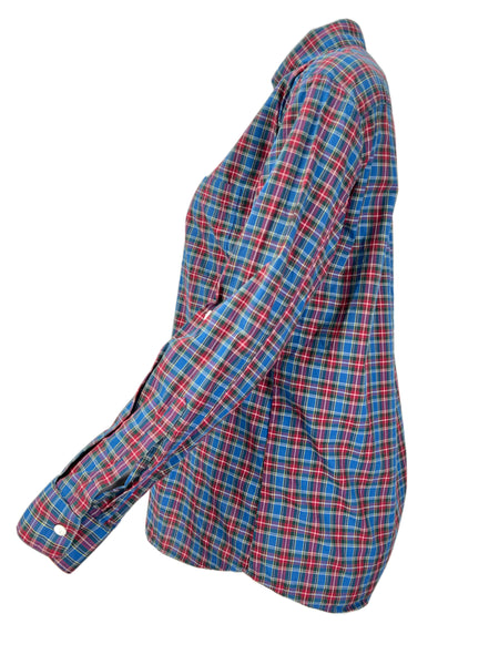 STEVEN ALAN Women's Milticolor Boyfriend Plaid Casual Shirt NWT