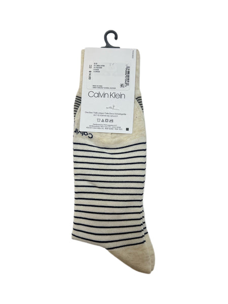 Calvin Klein Men's 1 Pair Multicolor Mid Calf Combed Cotton Socks Sz 7-12 NWT