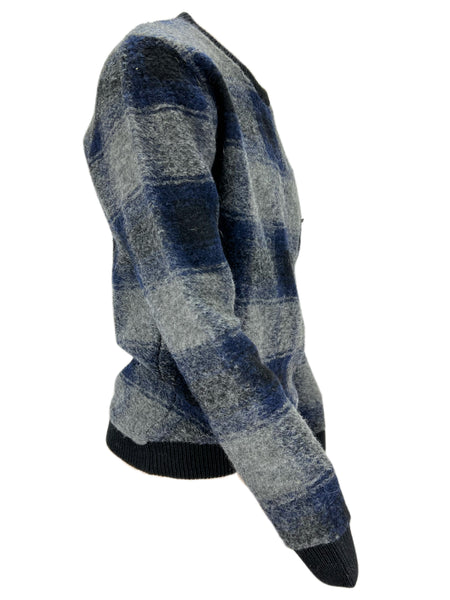 SCOTCH & SODA Men's Multicolor Long Sleeve Knitted Plaid Sweater Sz L NWT