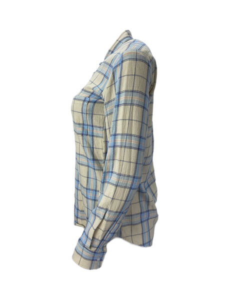 STEVEN ALAN Women's Multicolor Long Sleeve Plaid Casual Shirt Sz S NWT