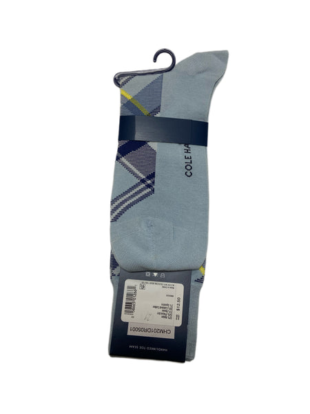 COLE HAAN Men's 1 Pair Blue Crew Dress Socks Sz 7-12 NWT