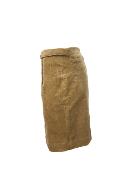 STEVEN ALAN Women's Brown Roi Corduroy Pencil Skirt NWT