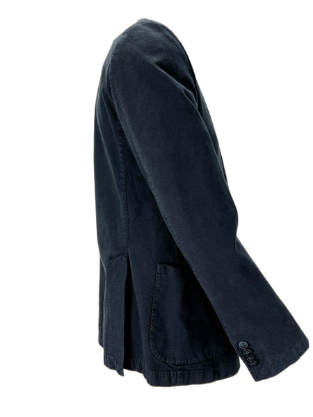 GABARDINE Men's Navy Patch Pockets Button Closure Sport Coat Sz XXL NWT