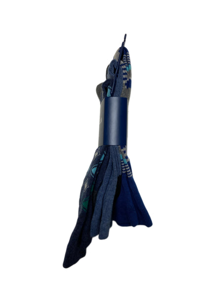 COLE HAAN Men's 3 Pair Denim Heather Combed Cotton Crew Socks Sz 7-12 NWT