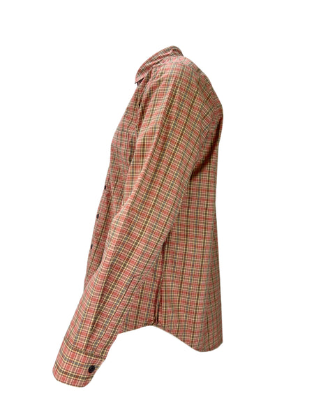 STEVEN ALAN Men's Multicolor Reverse Plaid Casual Shirt NWT