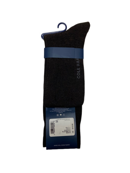COLE HAAN Men's 1 Pair Chestnut Heather Crew Dress Socks Sz 7-12 NWT
