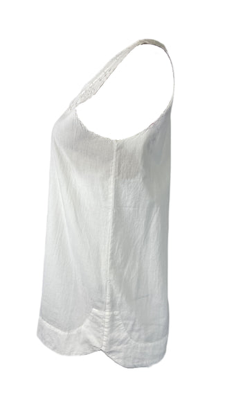 STEVEN ALAN Women's White Lorena Sleeveless Organic Tank Top Sz M NWT