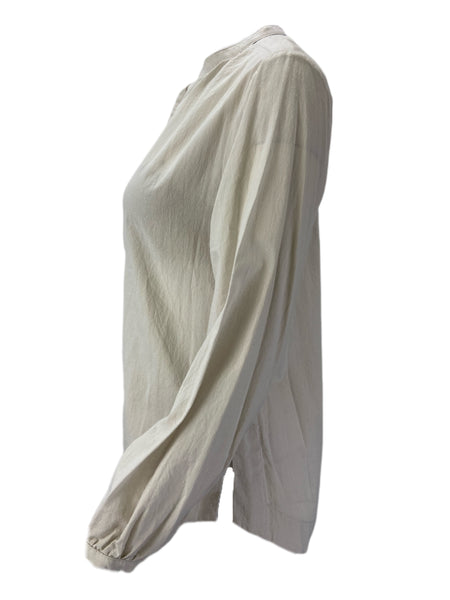 STEVEN ALAN Women's Gray Sydney Long Sleeve Button Front Blouse Sz S NWT