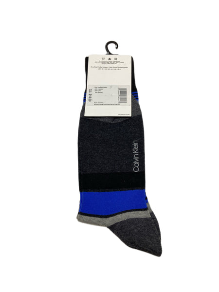 Calvin Klein Men's 1 Pair Multicolor Mid Calf Luxurious Cotton Socks Sz 7-12 NWT
