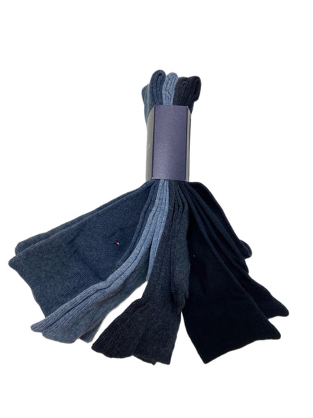 TOMMY HILFIGER Men's 4 Pairs Multicolor Mid Calf Socks Sz 7-12 NWT