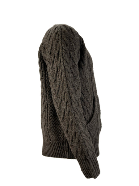 STEVEN ALAN Men's Brown Long Sleeve Knitted Sweater Sz XL NWT