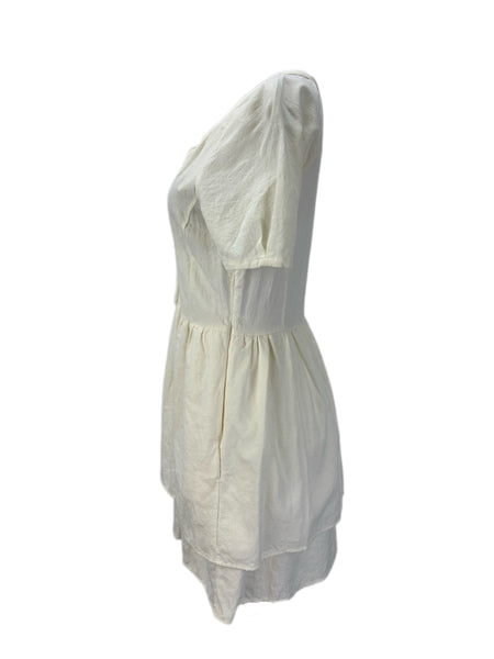 STEVEN ALAN Women's Beige Jerry Short Sleeve Dress Sz S NWT